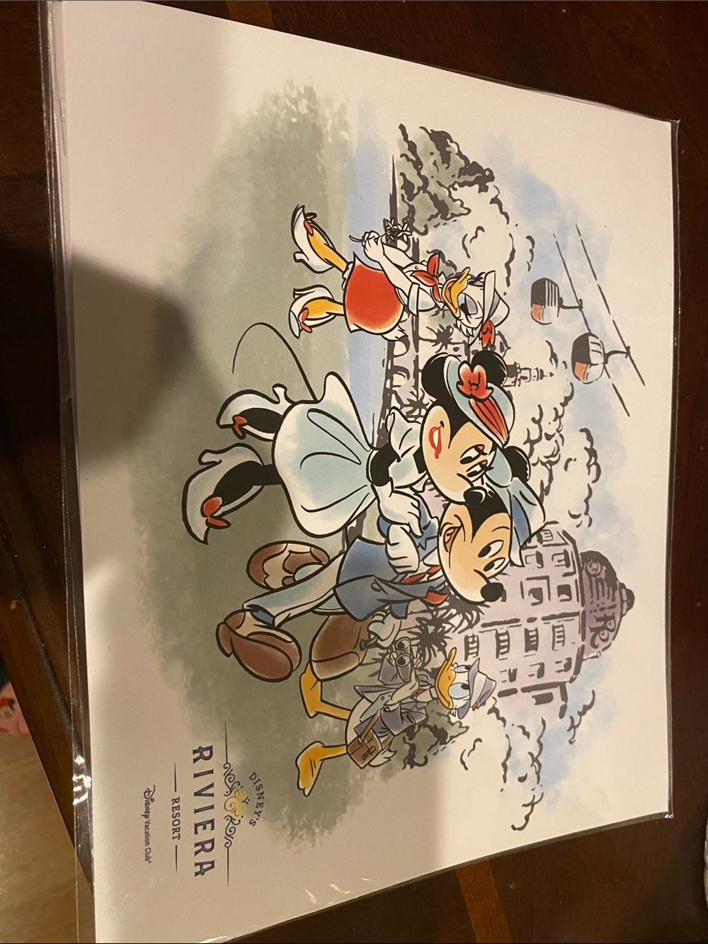 Disney Riviera Resort Vintage-Style Wall Art - Blue, Red, Cream, Black